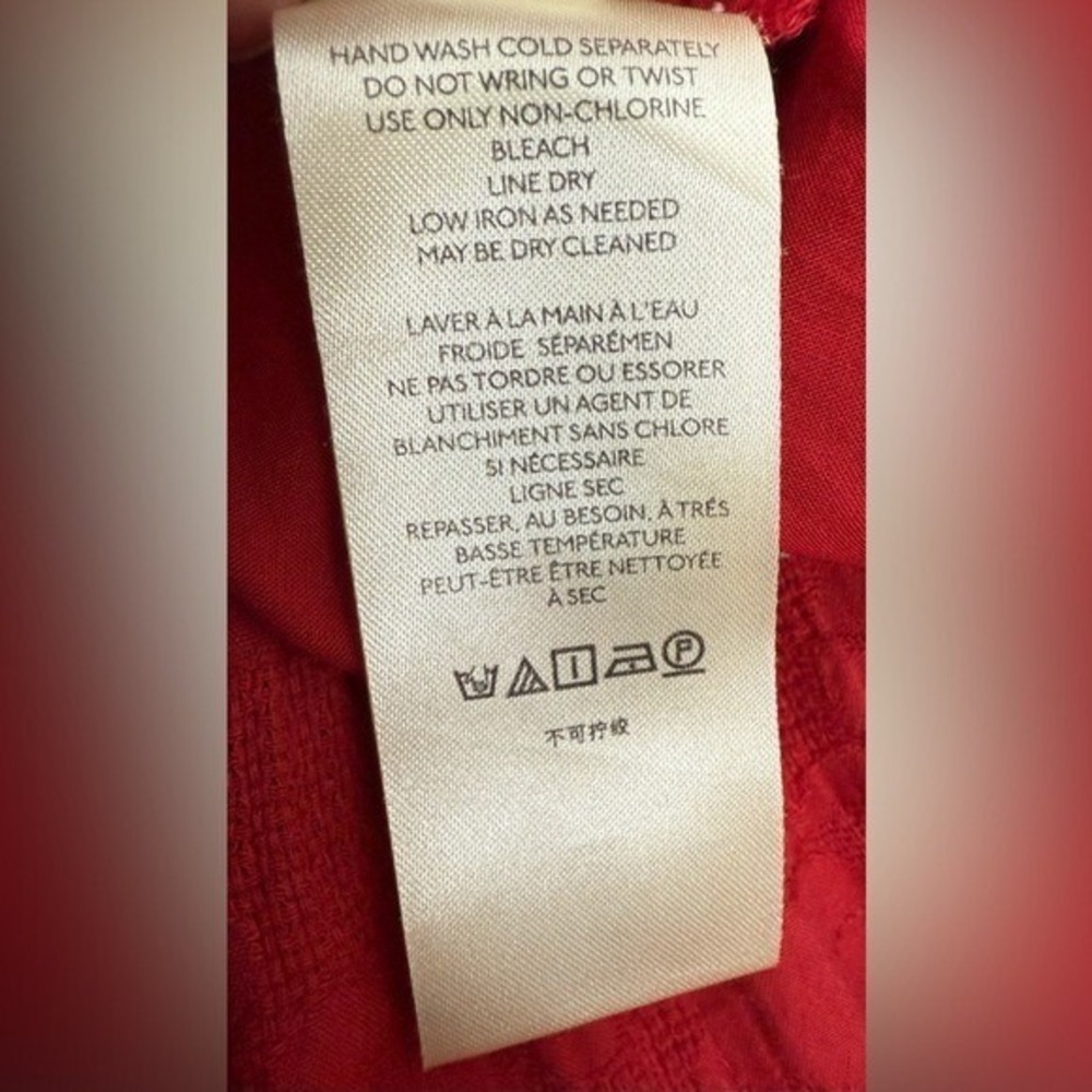 ANTHROPOLOGIE Niamh Red Multi Embroidered Mini Dress Tunic Boho Aztec Chic Sz XS - Picture 13 of 14